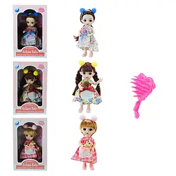 Колекційна лялька з ведмедиком та гребінцем Family education dolls series (202205) в асортименті