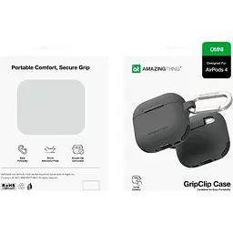 Чохол AmazingThing Omni GripClip Case для Apple AirPods 4 Titan Black (APRO4OMBK) [131102] - мініатюра 4