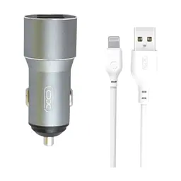 Зарядний пристрій XO 1xUSB + cable USB to Lightning TZ09 gray (6920680873517) - мініатюра 3