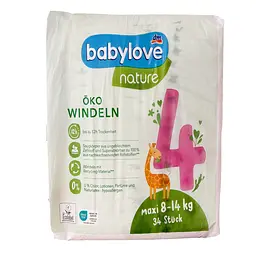 Підгузки Babylove Nature 4 Maxi (8-14 кг), 34 шт