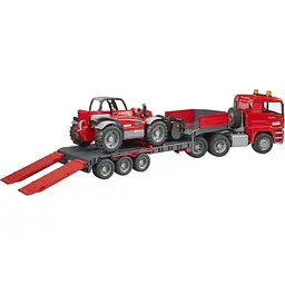 Ігровий набір Bruder Тягач MAN TGA з причепом та телескопічний навантажувач Manitou MLT 633 1:16 (02774) - мініатюра 4