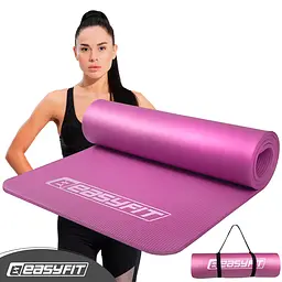 Килимок для фітнесу та йоги EasyFit NBR 10 мм Рожевий - мініатюра 2