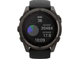 Спортивний годинник Garmin Fenix 8 51mm Solar Sapphire Carbon Gray DLC Titanium w. Black/Pebble Gray S. Band (010-02907-10/11) - мініатюра 4