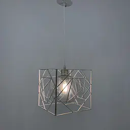 Підвіс Лофт у білому з позолотою корпусі форми куба Line.F 12120/1 WH - мініатюра 3