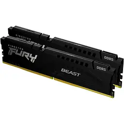 Модуль пам'яті для комп'ютера DDR5 64GB (2x32GB) 6000 MHz Beast Black EXPO Kingston Fury (ex.HyperX) (KF560C36BBEK2-64) - мініатюра 1