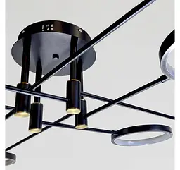 Чорна стельова LED люстра на 8 джерел світла 6402/8BK Artlight - мініатюра 4