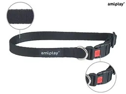Нашийник для собак Amiplay Basic L 35-50 * 2 см - чорний