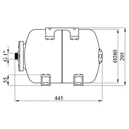 Гідроакумулятор Pumpman горизонтальний 24 л PMN-025011 (CV035935) - мініатюра 2
