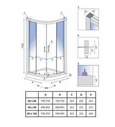 Душова кабіна Rea Look black 80x80 REA-K7902, Чорний матовий, Універсальна - мініатюра 6