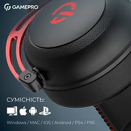 Гарнітура GamePro Asgard Skald Origin Чорний/Червоний (HS850BR) - мініатюра 6