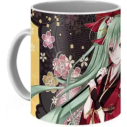 Кухоль GeekLand Вокалоїди Vocaloid Хацуне Міку Hatsune Miku японський фон VC 02.06 330 мл різнобарвний - мініатюра 2