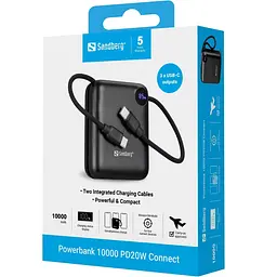 Павербанк Sandberg Black 10 000 mAh / 20 Вт (421-26) - мініатюра 4