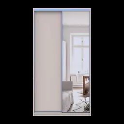 Шафа купе Doros Сіті Лайт Кашемір 1 ДСП / 1 дзеркало 120х45х225 (80736338) - мініатюра 2