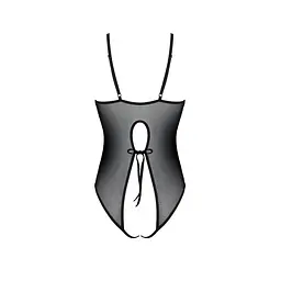 Боді з ажурним декором та відкритим кроком Passion URSULA BODY XXL/XXXL, black - мініатюра 4