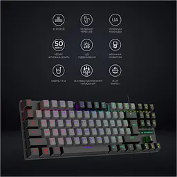 Клавіатура GamePro MK100B Blue Switch LED USB Black [MK100B] [111027] - мініатюра 13