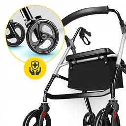 Роллер для ходьби 4FIZJO складний, зі сумкою Black/Silver (P-5905973406918) - мініатюра 9