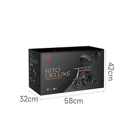 Велосипед складаний триколісний дитячий Rito Deluxe Black - мініатюра 2