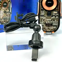 Тримач Remax RM-C17i 15W Wireless AirVent Car Holder Black - мініатюра 3