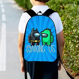 Рюкзак дитячий Амонг Ас "Among Us" 34х27см, міський ранець для хлопчика з принтом (00327)