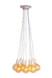 Светильник підвісний Levistella 7527120-9 WH, E27, 9 плафонов, білий, стиль лофт