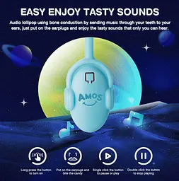 Льодяник Amos Tasty Sounds Audio Lollipop Blueberry Flavour 12г - мініатюра 5