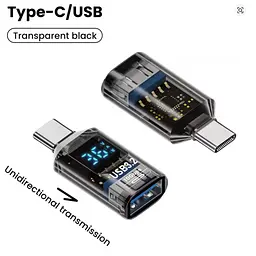 Перехідник OTG USB 3.2 AF to USB-C M 10Gbps QC 36W with display XoKo (AC-322UTC) - мініатюра 2