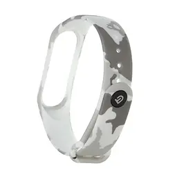 Силіконовий ремінець для фітнес браслетів Xiaomi Mi Band 3/4, Silicone, khaki white, зі зручною застібкою, на фітнес трекер та смарт годинник, ArmorStandart (ARM55640) - мініатюра 3