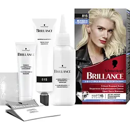 Стійка крем-фарба для волосся Schwarzkopf Brillance відтінок 815 скандинавський блондин 170 мл - мініатюра 4