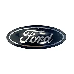 Емблема Ford чорна+хром 125×50 мм пластик (на скотчі)