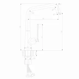 Змішувач для кухні TOPAZ TEEL TT 24401-H59-BB - мініатюра 5