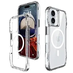 Чохол TPU Space Octagon with MagSafe для Apple iPhone 17 (6.3) Clear - мініатюра 4