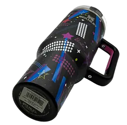 Термос термочашка Stanley Quencher H2.0 Tumbler з нержавіючої сталі 1,18 л Rockstar Neon Black KT7001983
