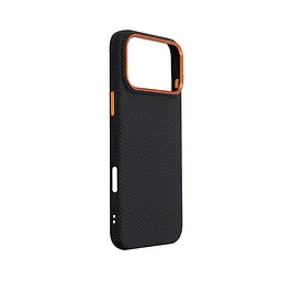 Карбоновый чехол для Apple iPhone 17 Pro Max, LikeCarbon2 SE MagCase, черный, тонкий защитный чехол-панель из поликарбоната с магнитами N52, MagSafe, противоударный, совместим с беспроводной зарядкой, приподнятые края для защиты камеры - мініатюра 3