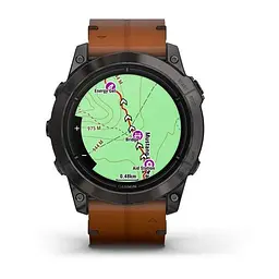 Смарт-годинник Garmin Epix Pro 2 Sapphire 51 mm Carbon G. DLC Tit. with Chestnut L. Band (010-02804-30) - мініатюра 4