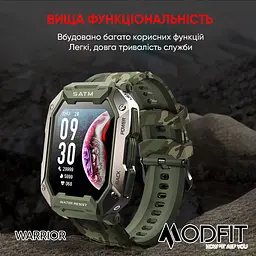 Наручний годинник чоловічий Warrior Army Green Modfit acs0029734 - мініатюра 5
