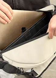 Чоловіча cумка-бананка під ноутбук Sambag Urban Laptop тепло-сіра 46 × 26 см (51411030m) - мініатюра 4