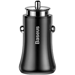 Автомобільний зарядний пристрій Baseus Gentleman 4.8A Dual-USB CCALL-GB01 Black