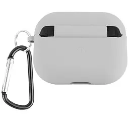 Силіконовий футляр з мікрофіброю для навушників Airpods Pro 3 Сірий / Stone - мініатюра 2