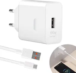 Зарядний пристрій GBULTR 66W SuperCharge для Huawei та Honor, USB-C 6A з кабелем 1 м - мініатюра 2