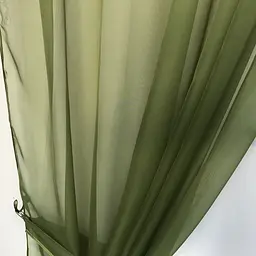 Шифонові штори з ламбрекеном оливкового кольору на тасьмі ALBO pbe0052828 - мініатюра 9