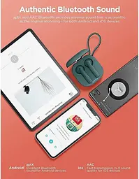 Бездротові навушники 1MORE Omthing Air Free Pods, BT5.0, ENC, Qi, TWS, 400mAh, 5h, (EO005) green UA UCRF - мініатюра 5