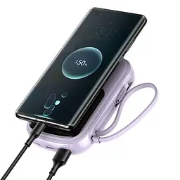 Портативна батарея Powerbank Baseus Qpow Digital Display 20000 mAh 22.5W With Type-C Cable PPQD-I05 Purple - мініатюра 5