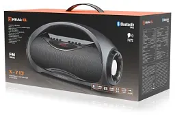 Колонка портативна 2.0 REAL-EL X-713 Black, 2x6 Вт, пластиковий корпус, Bluetooth, MicroSD / USB, FM-приймач, живлення від акумулятора, 1800 мА*ч, керування сверху - мініатюра 5