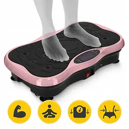Віброплатформа для тренувань 4FIZJO Ultra+ з пультом та еспандерами Black/Pink (P-5905973402880) - мініатюра 9