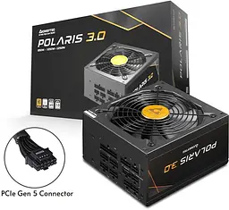 БЖ 1050W Chieftec POLARIS 3.0 PPS-1050FC-A3, 135 mm, 80+ GOLD, Cable management, retail - мініатюра 6