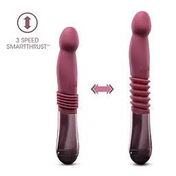 Пульсатор для точки G Blush Temptasia - Trixie Thrusting Dildo - Wine Red, 3 швидкості - мініатюра 4