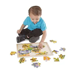 Дерев'яний пазл в рамці Melissa&Doug Африканська савана, 24 елементи (MD12937) - мініатюра 4