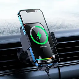 Тримач Baseus Halo Electric Wireless Charging Car Mount з бездротовою зарядкою 15 W (SUDD000001) - мініатюра 6
