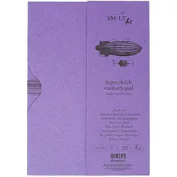 Склейка для ескізів в папці SM-LT Art Authentic (Ingres) А4 130г/м2 30л білий папір з додаванням бавовни