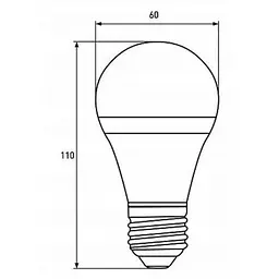 Лампочка Euroelectric LED А60 12W E27 4000K 220V (LED-A60-12274(EE)) - мініатюра 3